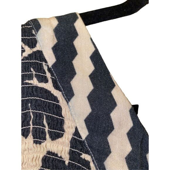 One-Shoulder Linen Palm Tree Dress size L - Picture 11 of 16